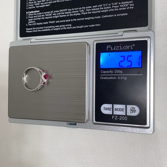 14K White Gold Ruby Ring - Picture 11 of 12